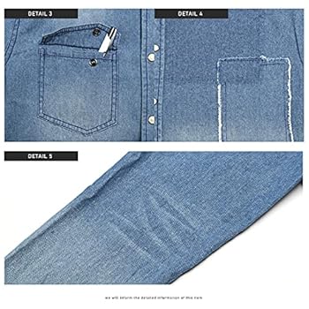 Amazon.co.jp: [ラグスタイル] デニムシャツ メンズ 長袖 パッチ